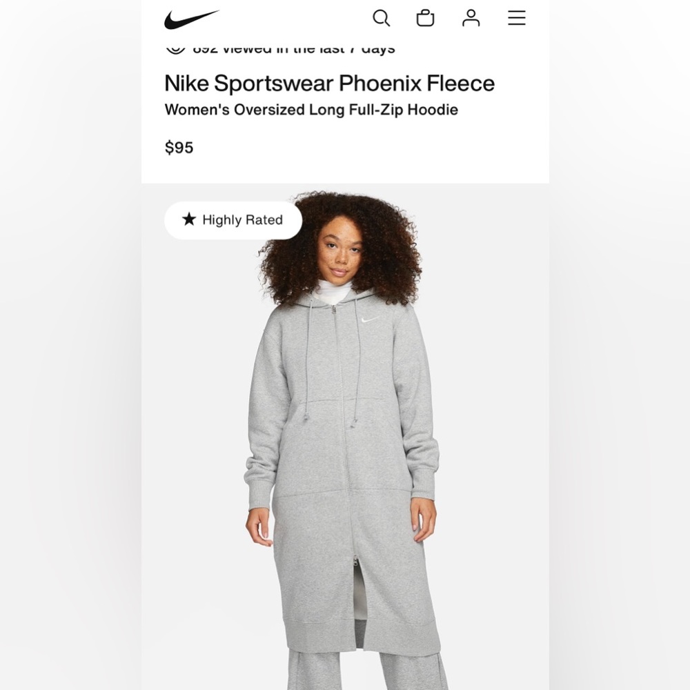 Nike Sportswear Phoenix Fleece
Women's Oversized Long Full-Zip Hoodie